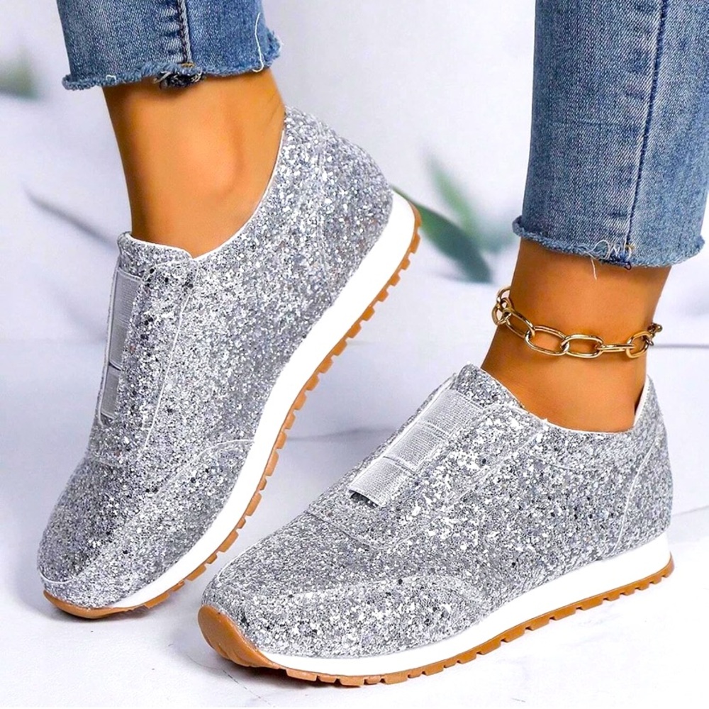 Glitter Shoes for Women Sparkly Lightweight